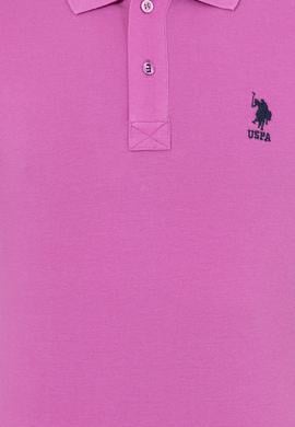 Erkek Menekşe Polo Yaka Basic T-Shirt - 50254553017