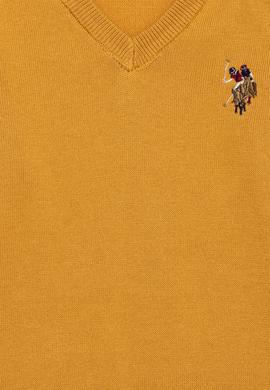 Erkek Çocuk Hardal Bisiklet Yaka Triko Kazak - 50255777034