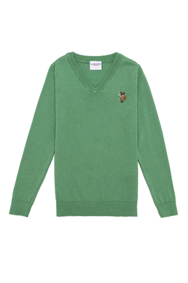 Erkek Çocuk Mint Bisiklet Yaka Triko Kazak