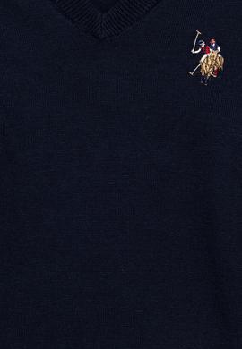 Erkek Çocuk Lacivert Bisiklet Yaka Triko Kazak - 50255777016