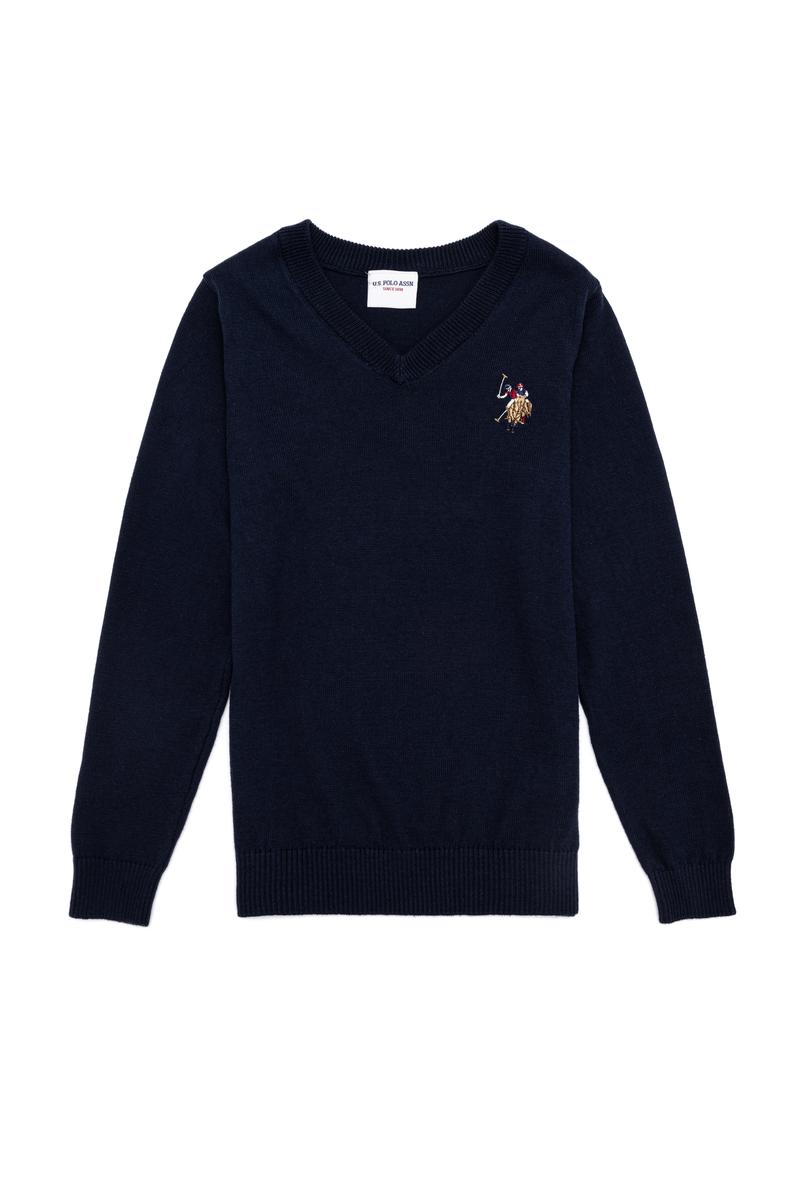 Erkek Çocuk Lacivert Bisiklet Yaka Triko Kazak