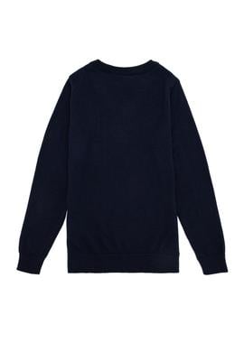 Erkek Çocuk Lacivert Bisiklet Yaka Triko Kazak - 50255777016