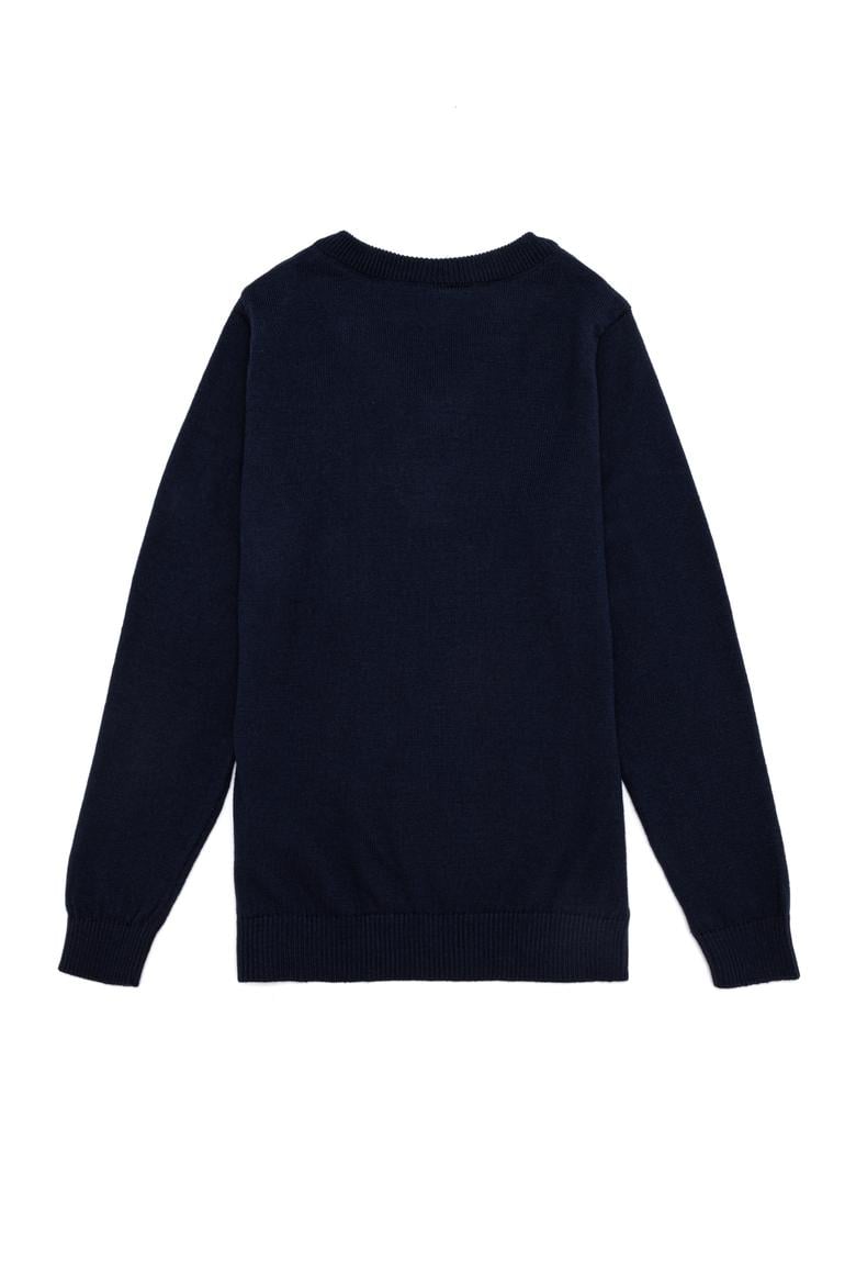 Erkek Çocuk Lacivert Bisiklet Yaka Triko Kazak - 50255777016