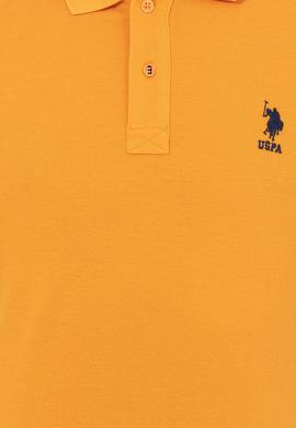 Erkek Koyu Sarı Polo Yaka Basic T-Shirt - 50254553037