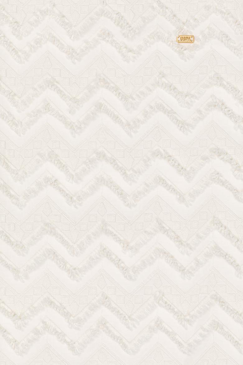 Kız Çocuk Ekru Dokuma Elbise - 50260555027