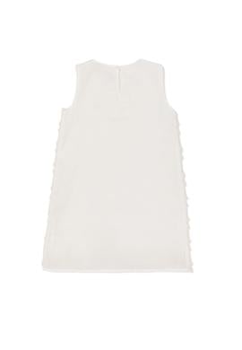 Kız Çocuk Ekru Dokuma Elbise - 50260555027