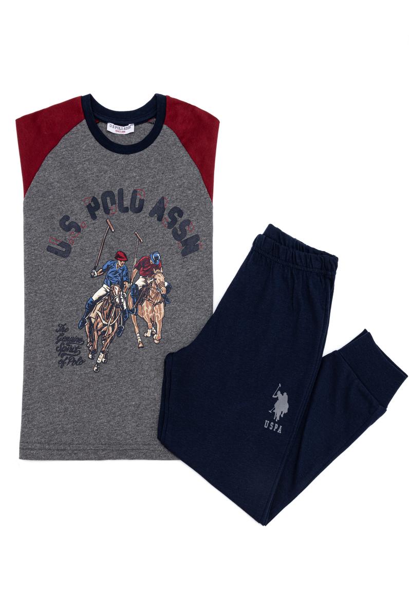 Erkek Çocuk Antrasit Melanj Pijama Takımı