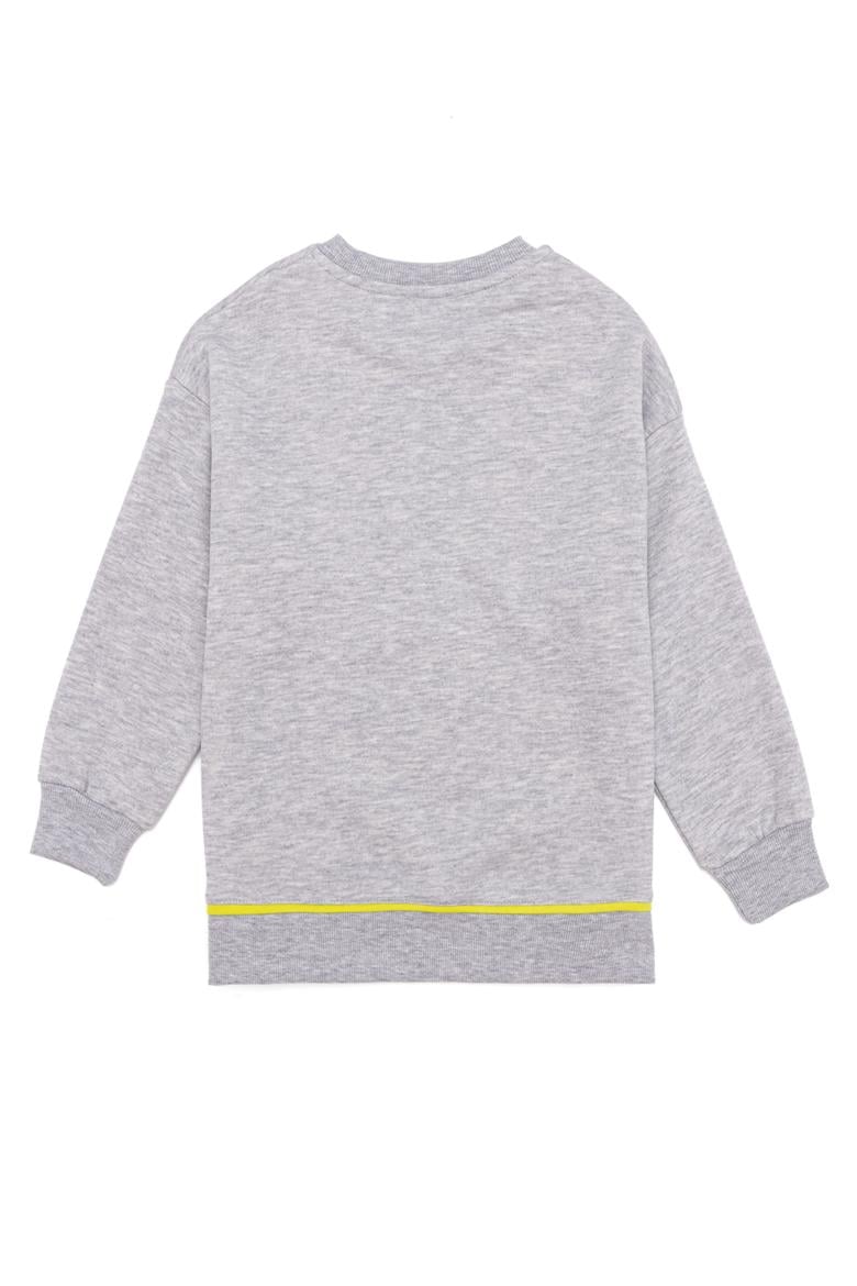 Kız Çocuk Gri Melanj Pijama Takımı - 50266424003