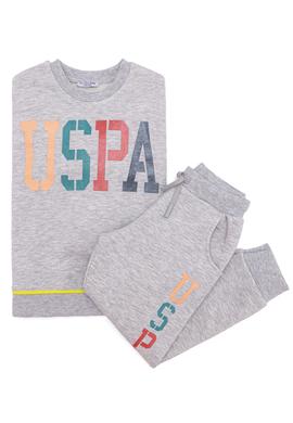 Kız Çocuk Gri Melanj Pijama Takımı - 50266424003