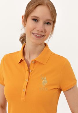 Kadın Sarı Polo Yaka Örme Elbise - 50246277143