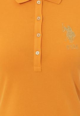 Kadın Sarı Polo Yaka Örme Elbise - 50246277143