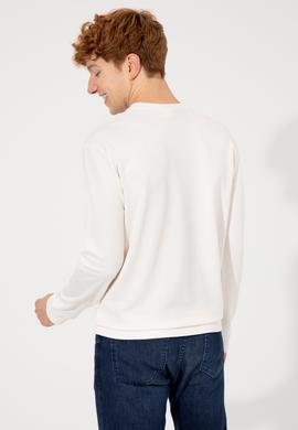 Erkek Ekru Sweatshirt - 50256376009