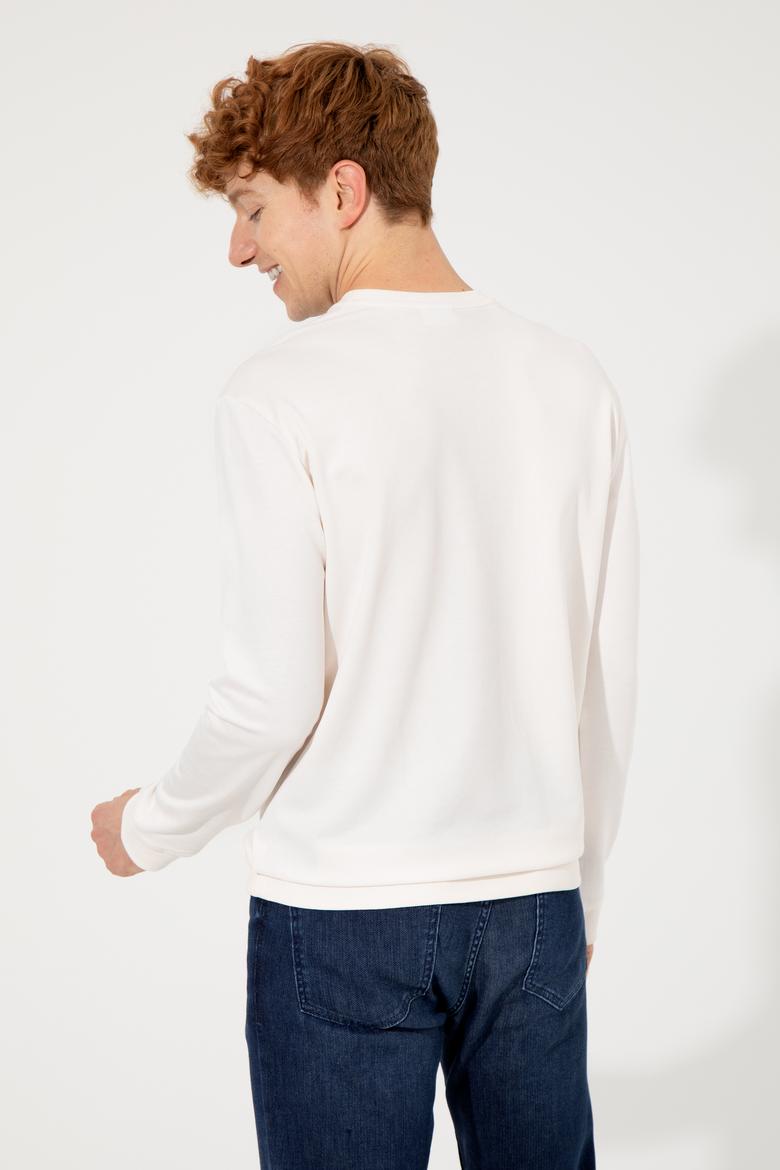 Erkek Ekru Sweatshirt - 50256376009