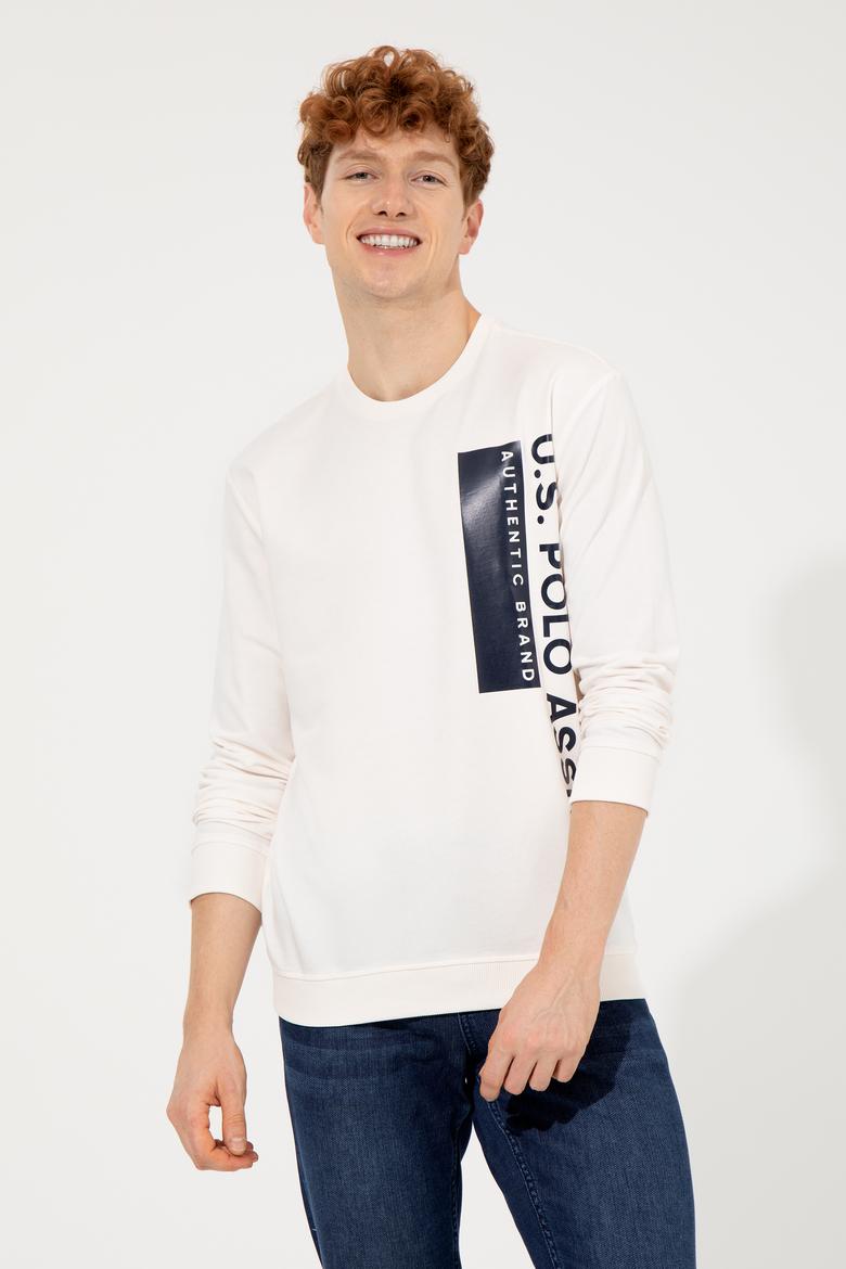 Erkek Ekru Sweatshirt - 50256376009