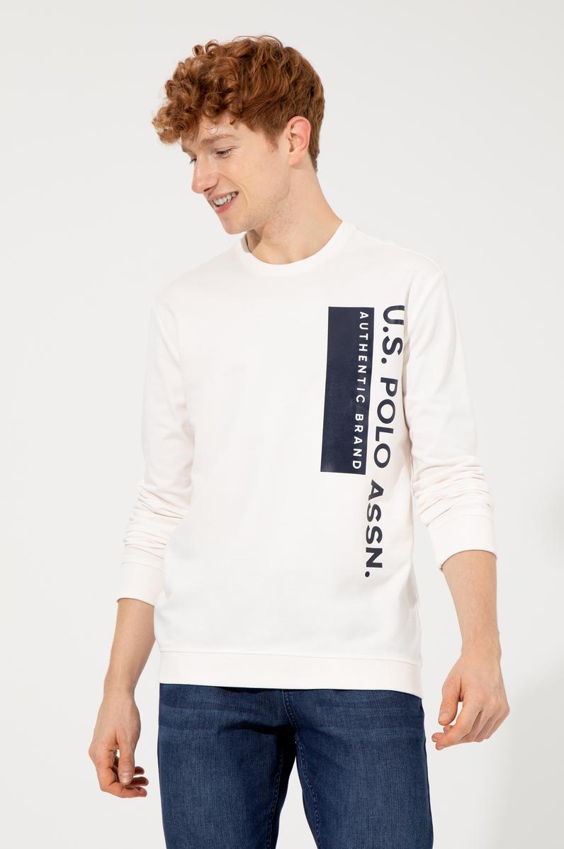 Erkek Ekru Sweatshirt