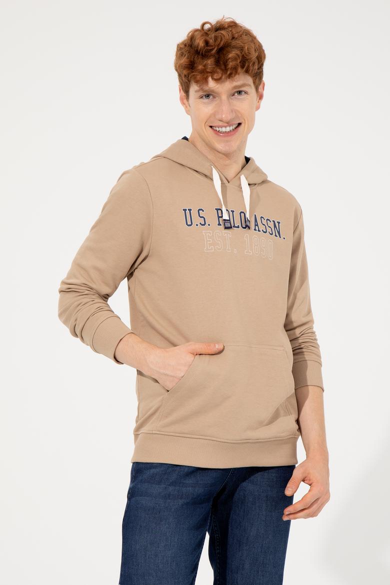 Erkek Camel Kapüşonlu Sweatshirt - 50257167001