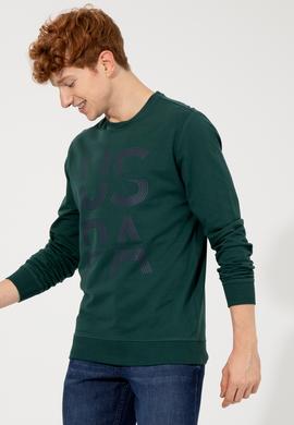 Erkek Yeşil Sweatshirt - 50257223028