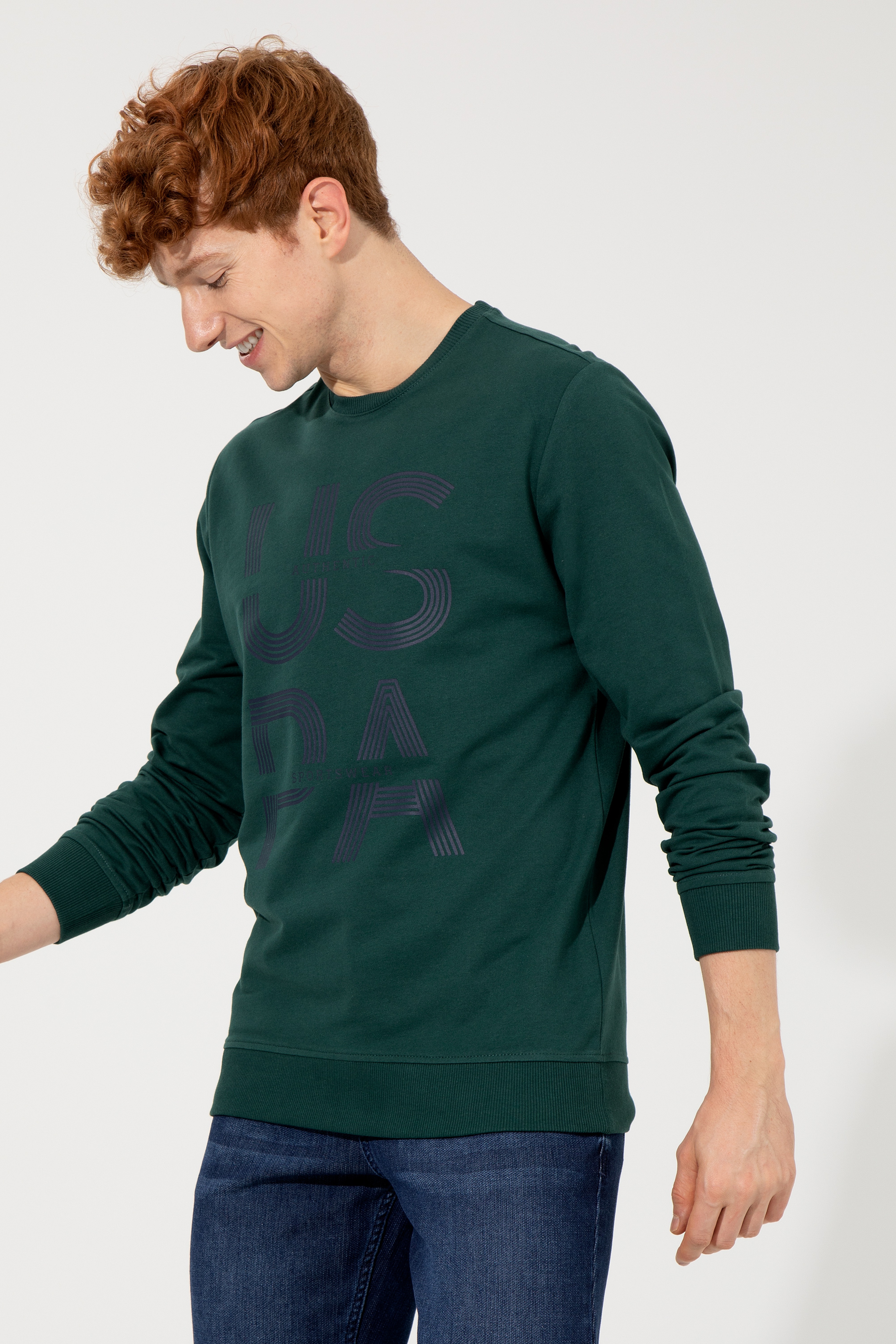 Erkek Yeşil Sweatshirt