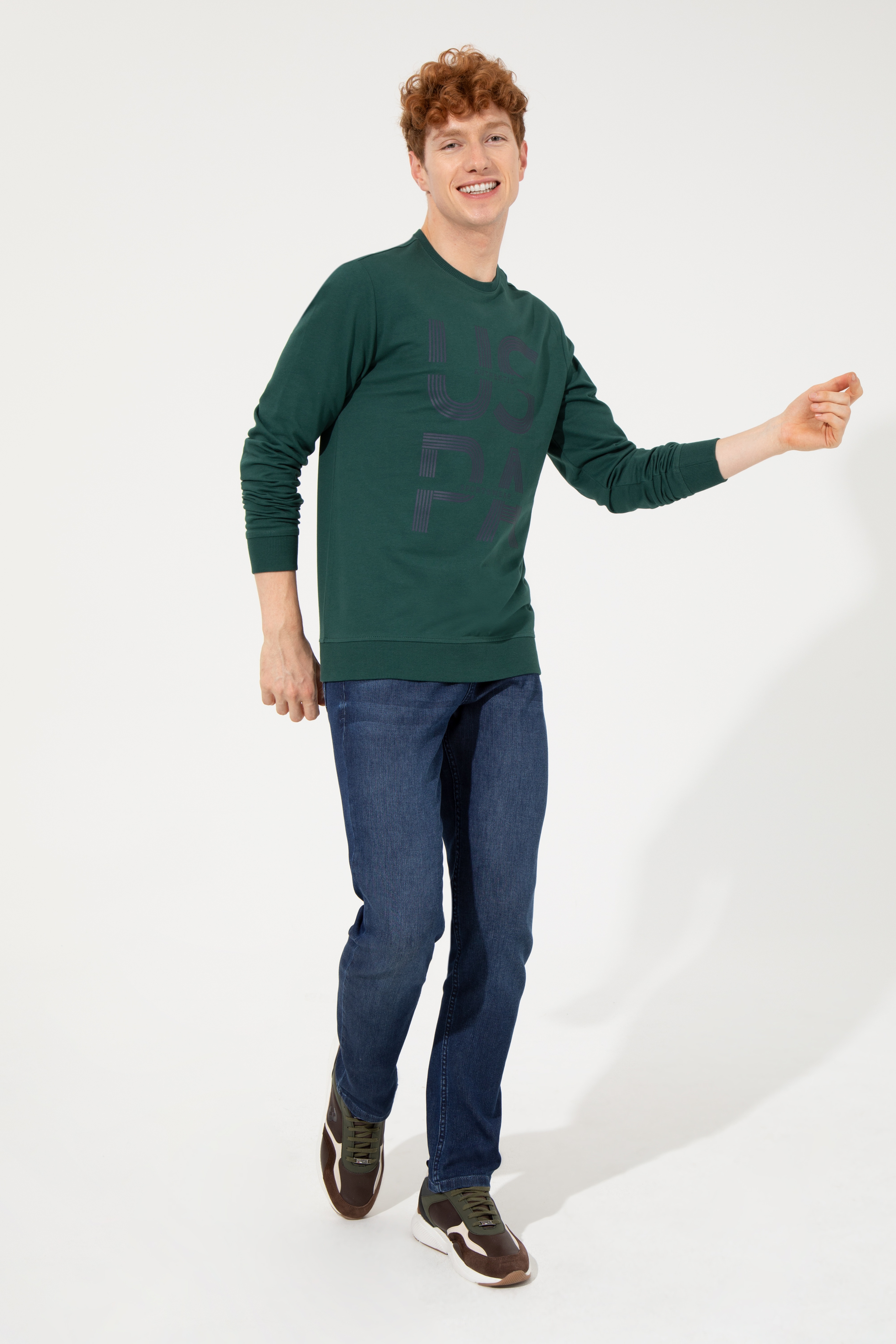 Erkek Yeşil Sweatshirt - Image 4