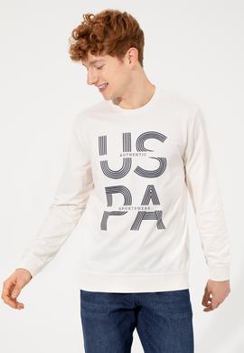 Erkek Ekru Sweatshirt - 50257223048