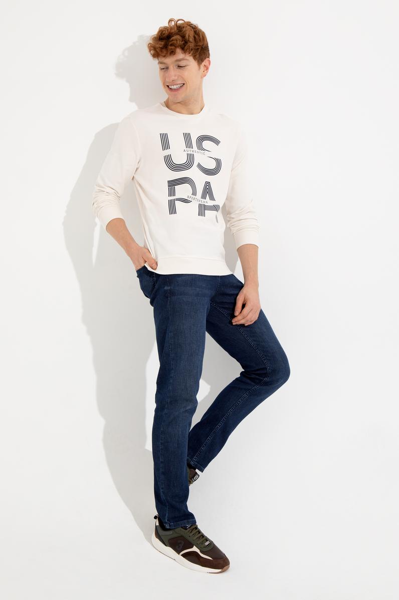 Erkek Ekru Sweatshirt