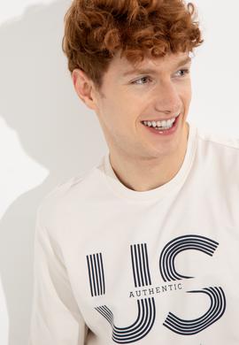 Erkek Ekru Sweatshirt - 50257223048