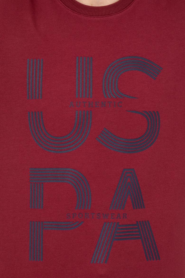 Erkek Vişne Bisiklet Yaka Sweatshirt - 50257223008