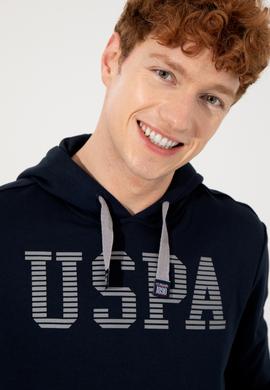 Erkek Lacivert Kapüşonlu Basic Sweatshirt - 50257164010