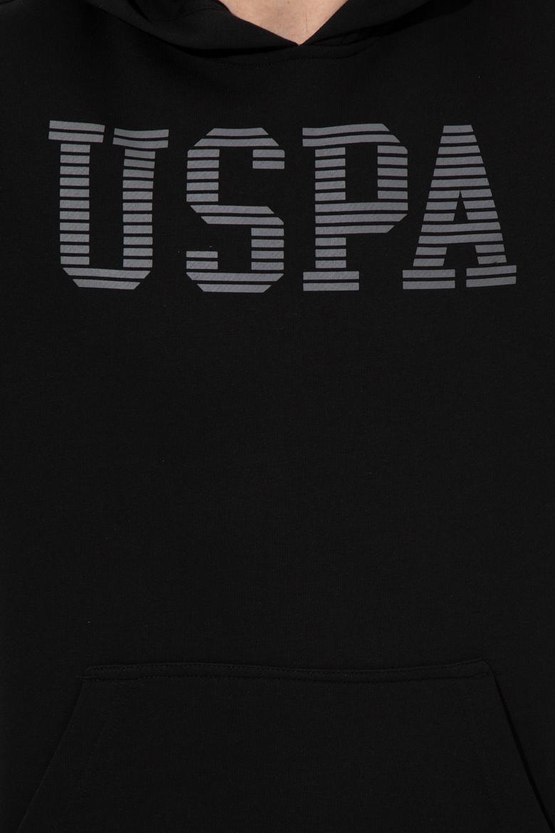 Erkek Siyah Kapüşonlu Basic Sweatshirt - 50257164020