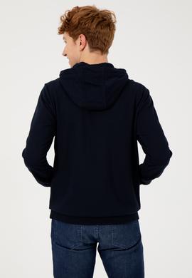 Erkek Lacivert Kapüşonlu Sweatshirt - 50257143017