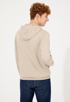 Erkek Taş Kapüşonlu Sweatshirt - 50257143051