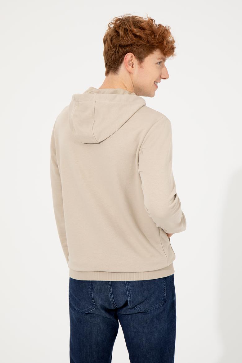 Erkek Taş Kapüşonlu Sweatshirt - 50257143051