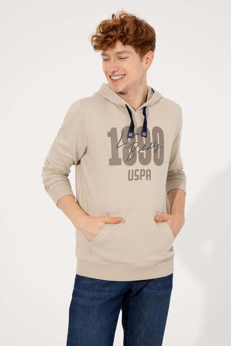 Erkek Taş Kapüşonlu Sweatshirt - 50257143051