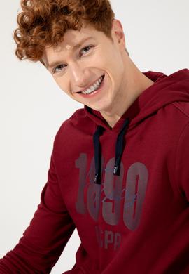 Erkek Vişne Kapüşonlu Sweatshirt - 50257143006