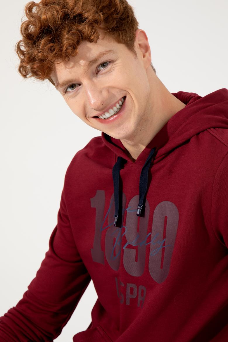 Erkek Vişne Kapüşonlu Sweatshirt - 50257143006