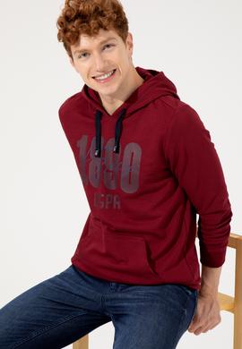 Erkek Vişne Kapüşonlu Sweatshirt - 50257143006