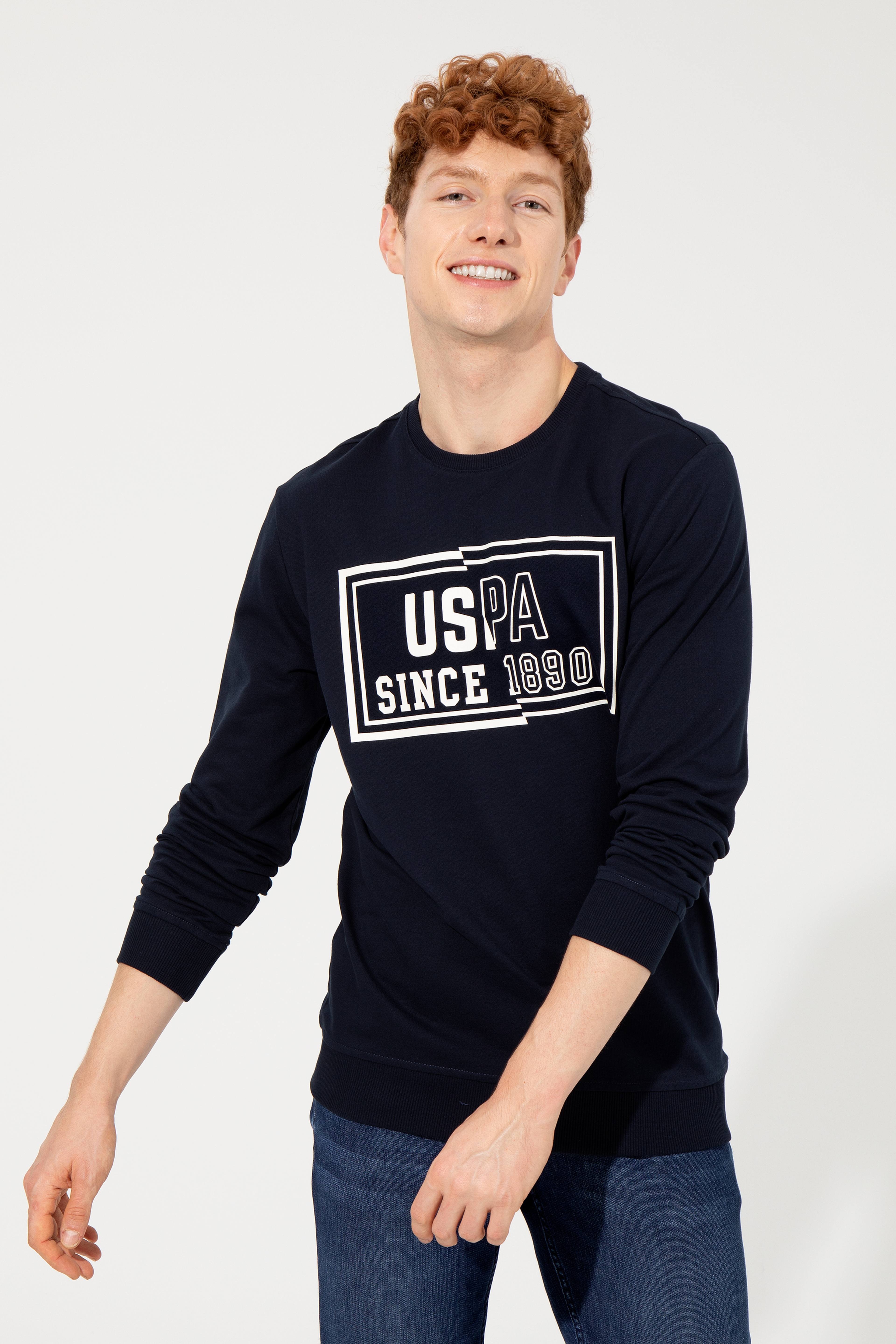 Erkek Lacivert Sweatshirt - Image 3