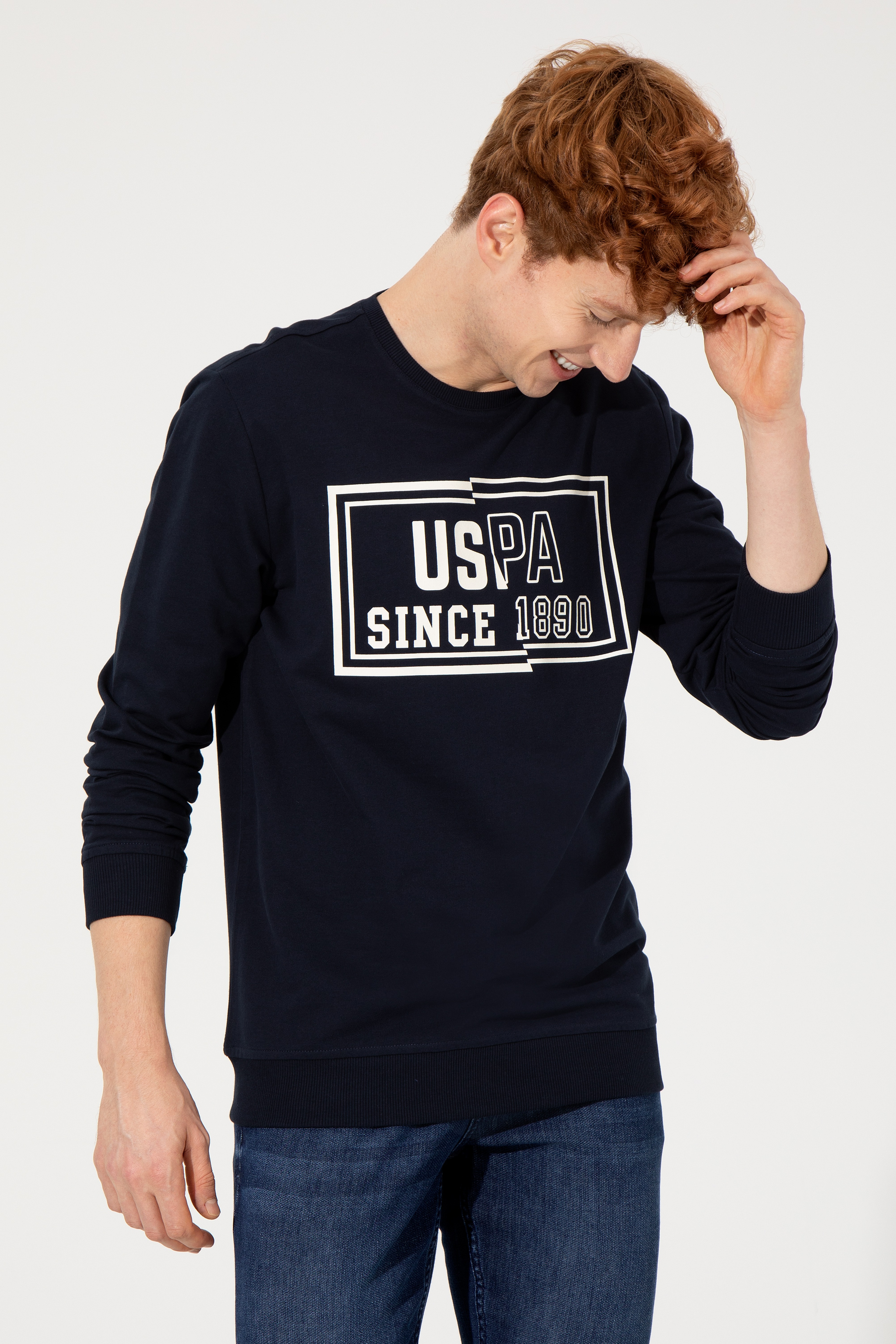 Erkek Lacivert Sweatshirt - Image 1