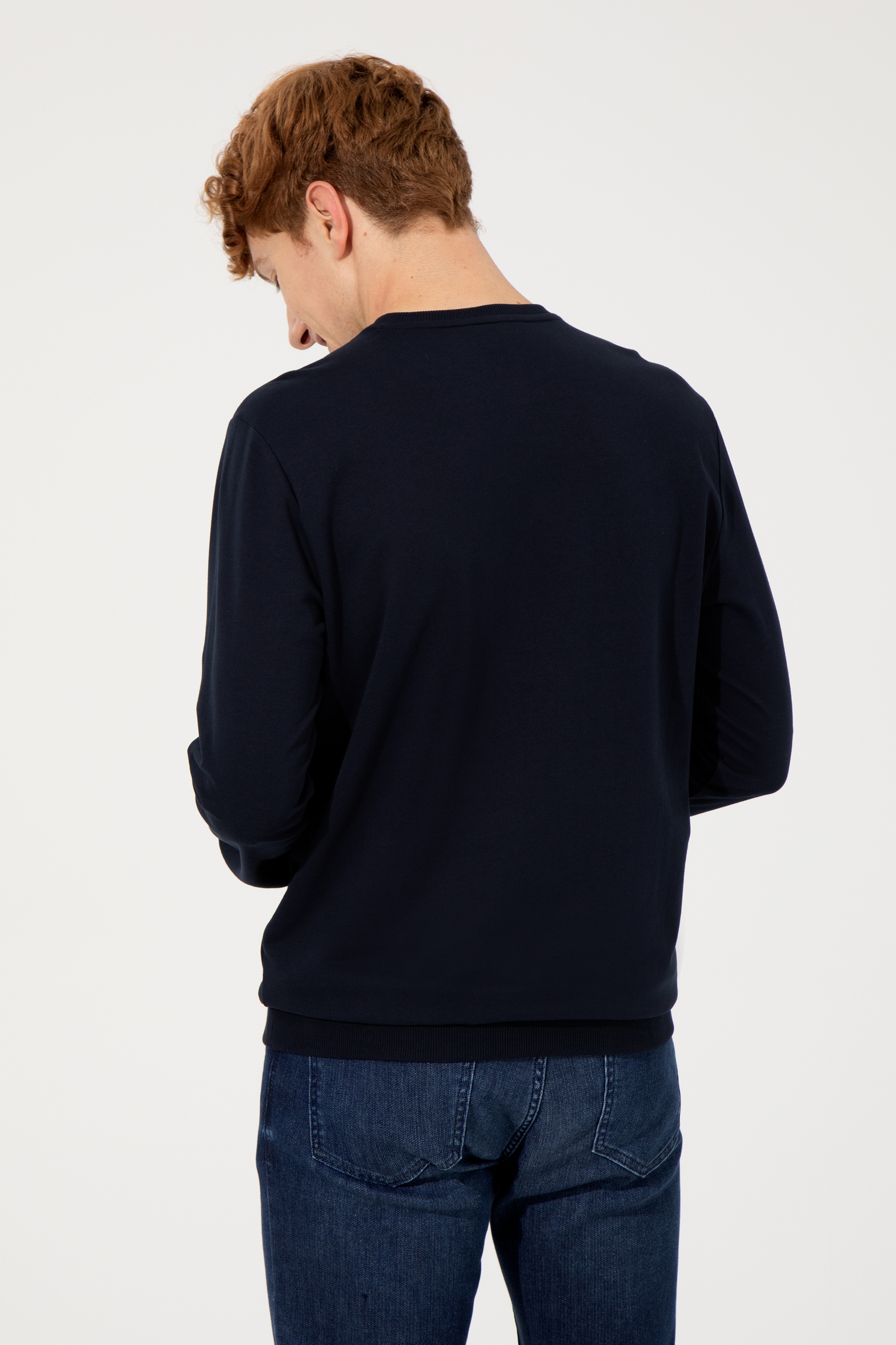 Erkek Lacivert Sweatshirt - Image 5