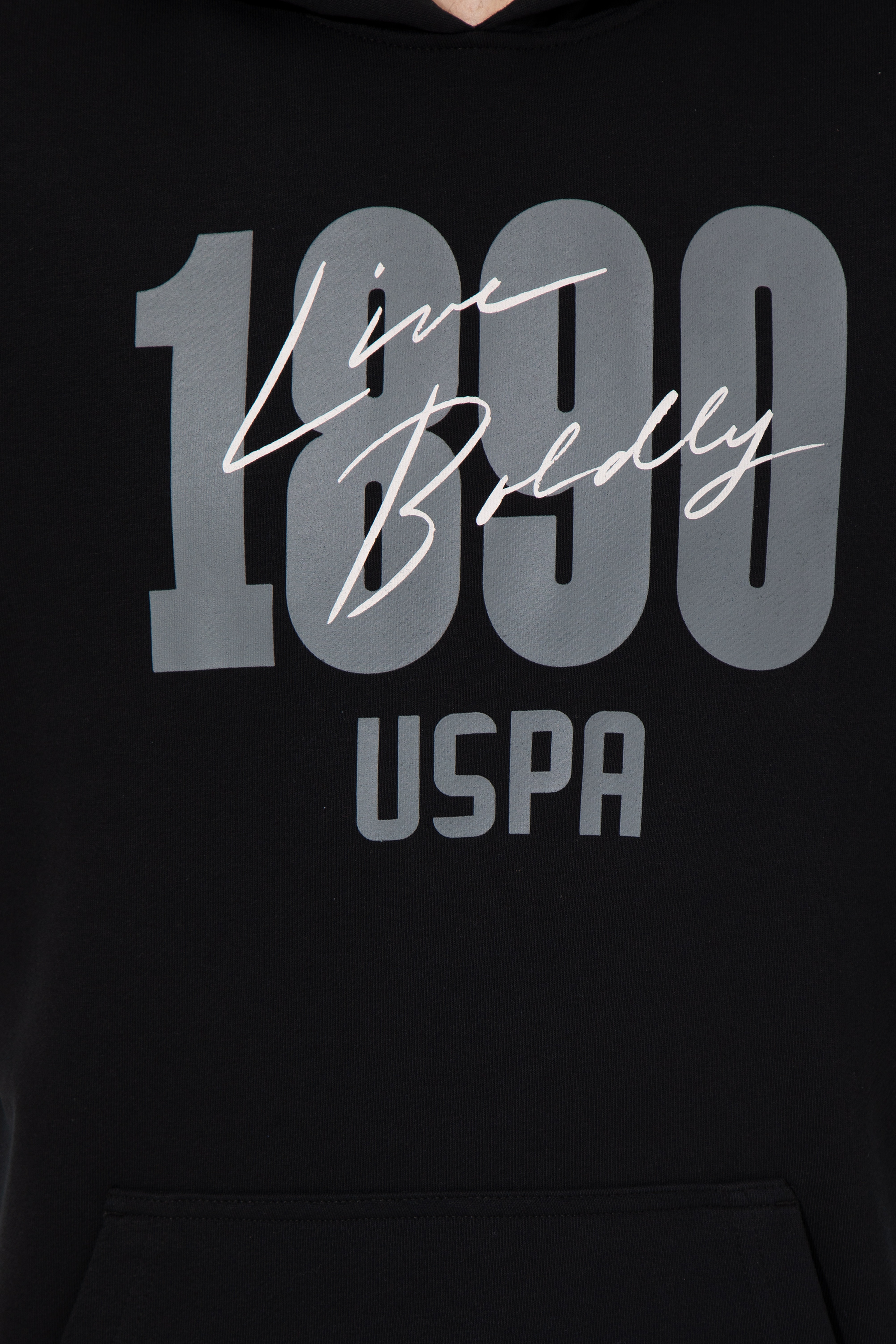 Erkek Siyah Kapüşonlu Sweatshirt