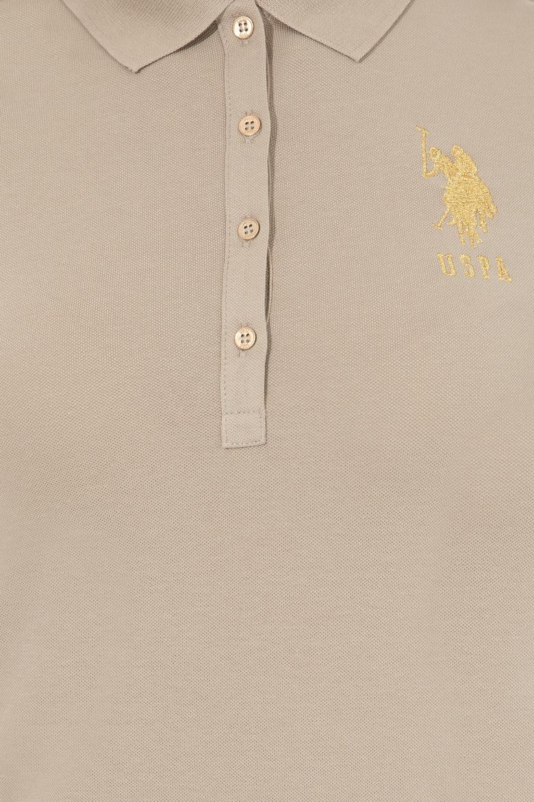 Kadın Haki Polo Yaka Örme Elbise - 50246277031