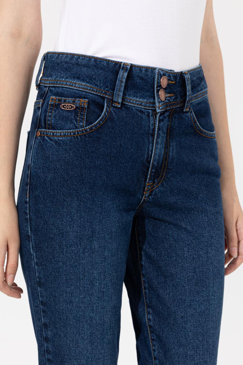 Kadın Mavi Jean Pantolon - 50256164005