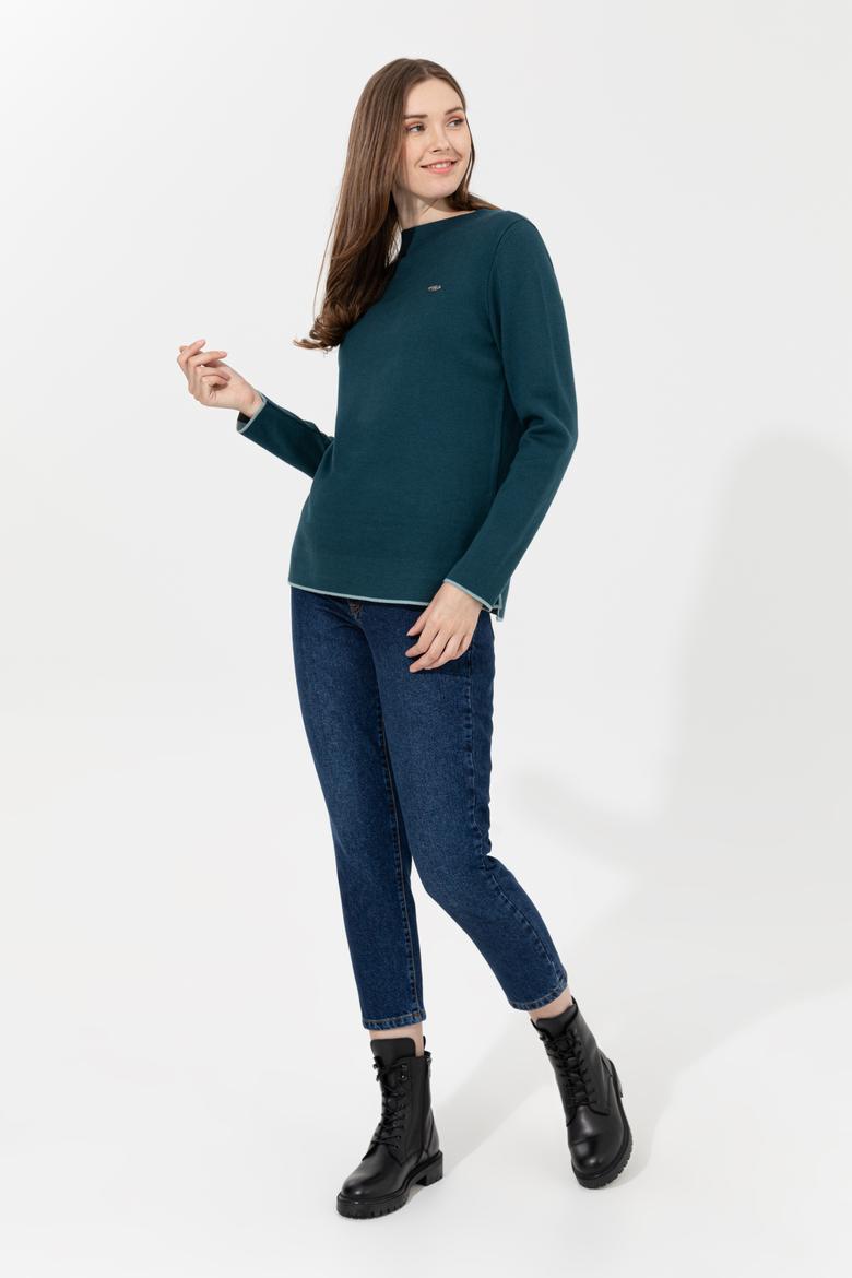 Kadın Mavi Jean Pantolon - 50256164005