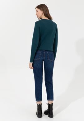 Kadın Mavi Jean Pantolon - 50256164005