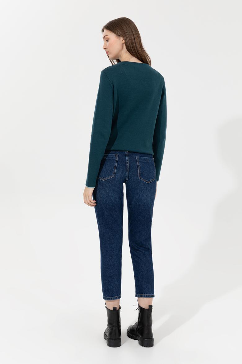 Kadın Mavi Jean Pantolon - 50256164005