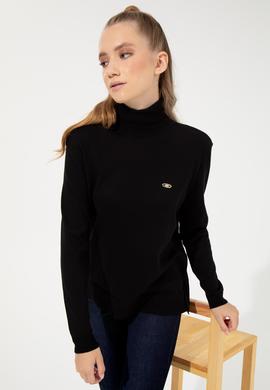 Kadın Siyah Basic Kazak - 50251997006