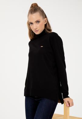 Kadın Siyah Basic Kazak - 50251997006