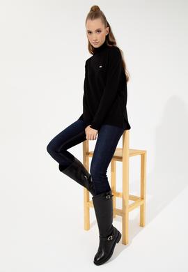 Kadın Siyah Basic Kazak - 50251997006