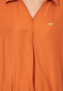 Kadın Kiremit Uzun Kollu Gömlek - 50253799012