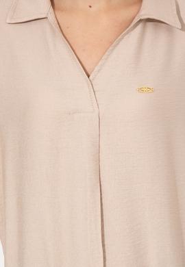 Kadın Ekru Uzun Kollu Gömlek - 50253799020